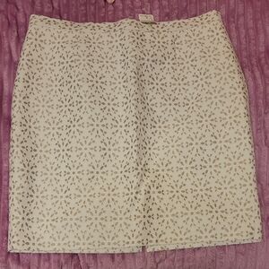 Michael Kors Cream Floral Pencil Skirt